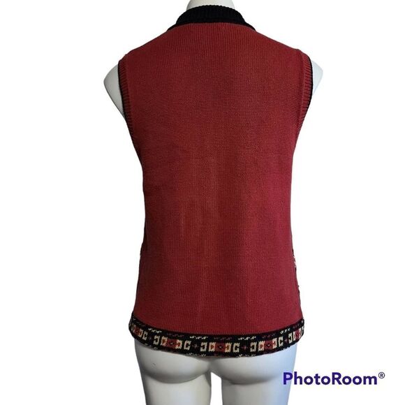 Eagle's Eye sweater vest vintage Aztec Southwest Cowgirl Western M - Picture 3 of 5